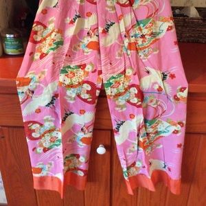 Wide leg palazzo crop pants